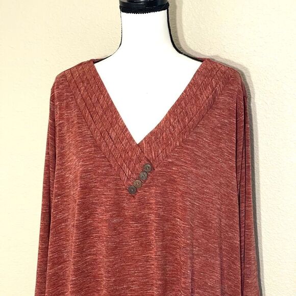 Rust Tunic By Mirror Image Relaxed Fit - Picture 2 of 7